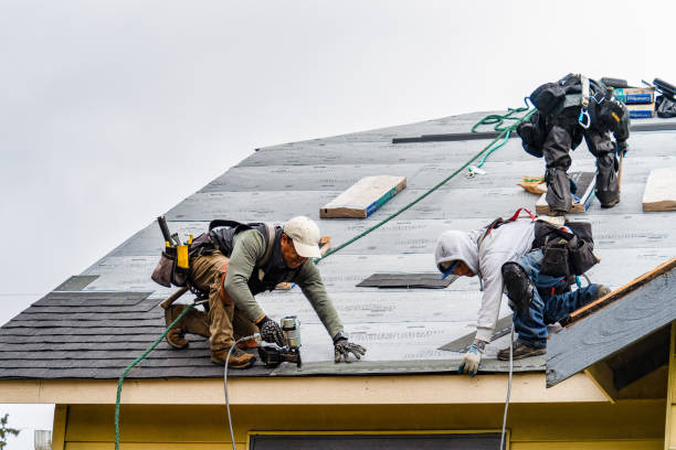Professional Gutter Installation technician working in Haverhill, NH